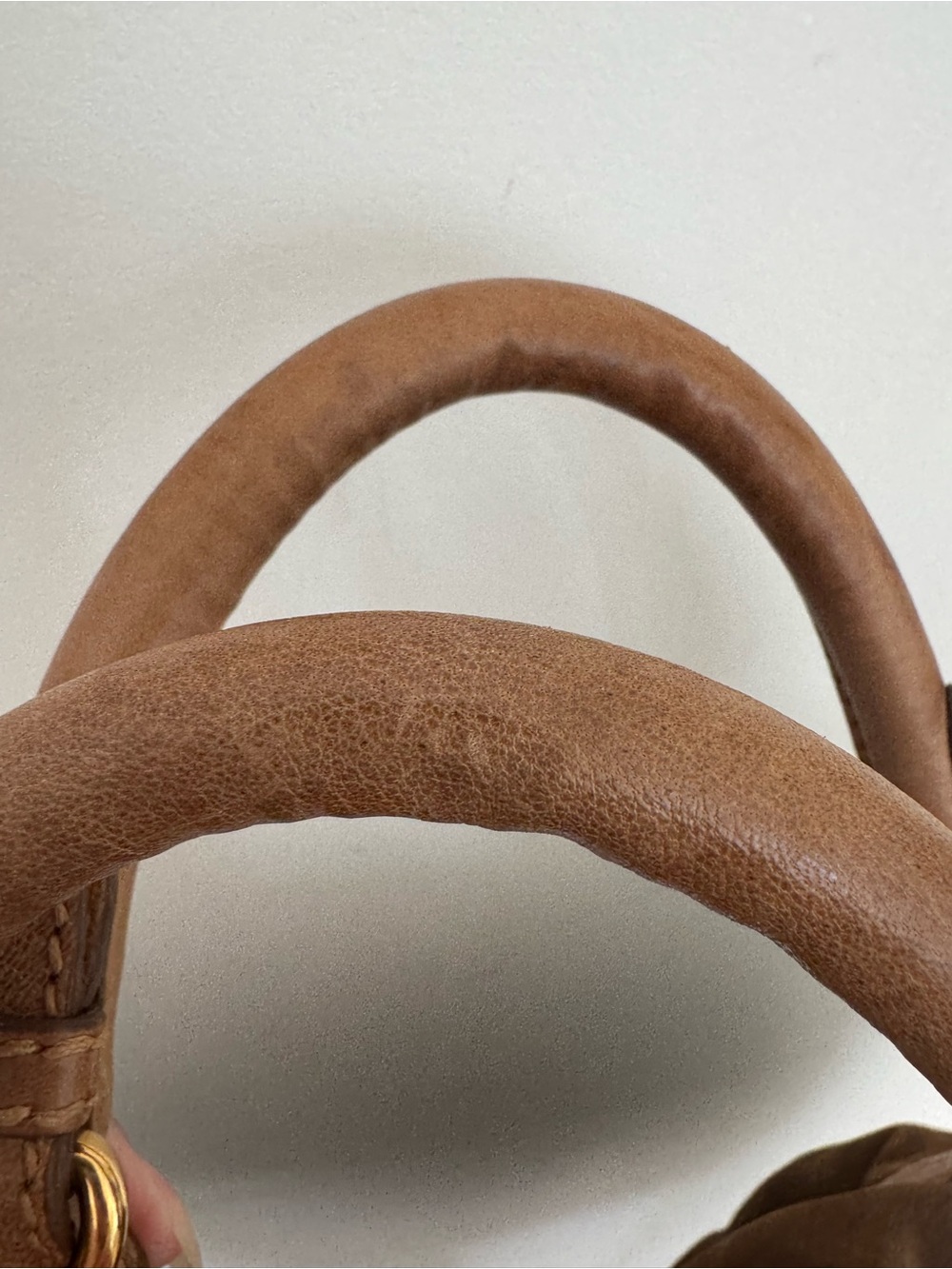 Miu Miu Brown Suede Shoulder Bag with Gold Hardware - Picture 4 of 14